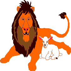 Löwe mit (oder gleich) Lamm - Link