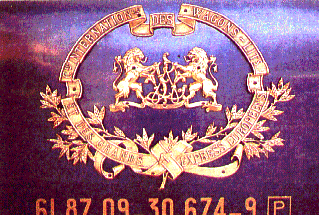 Emblem des Orient-Express am Wagen