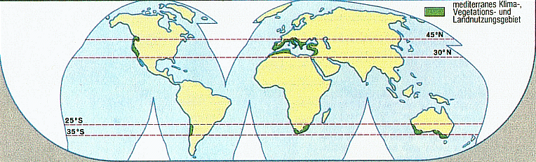 Breitenlage mediteraner Gebiete (DTV Band Mittelmeer)